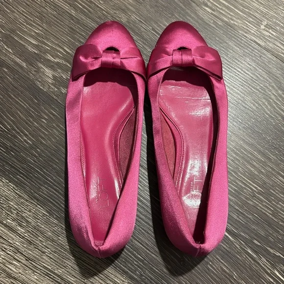 Hot pink bow ballet flats - Picture 2 of 7